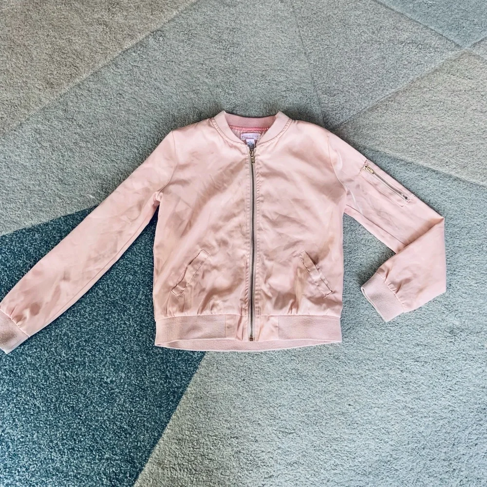 Full Tilt Light Pink Zip Up Jacket